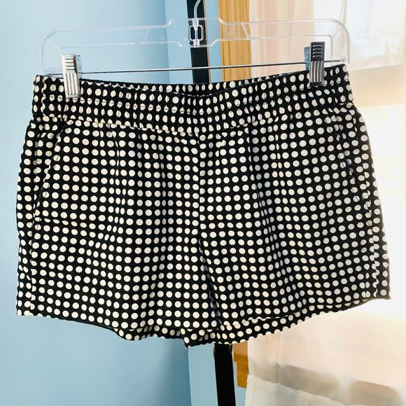 J. Crew Factory Black Polka Dot Board Shorts Size 2 - Picture 1 of 4